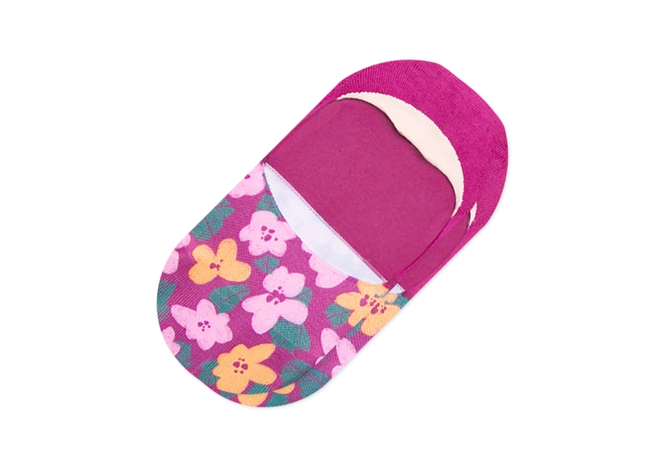 Toms Ultimate No Show Socks Oversized Blooms Fuchsia Blooms