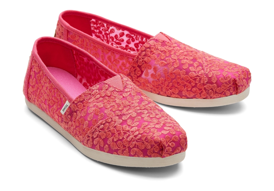 Toms Botanical Lace Alpargata Fuchsia