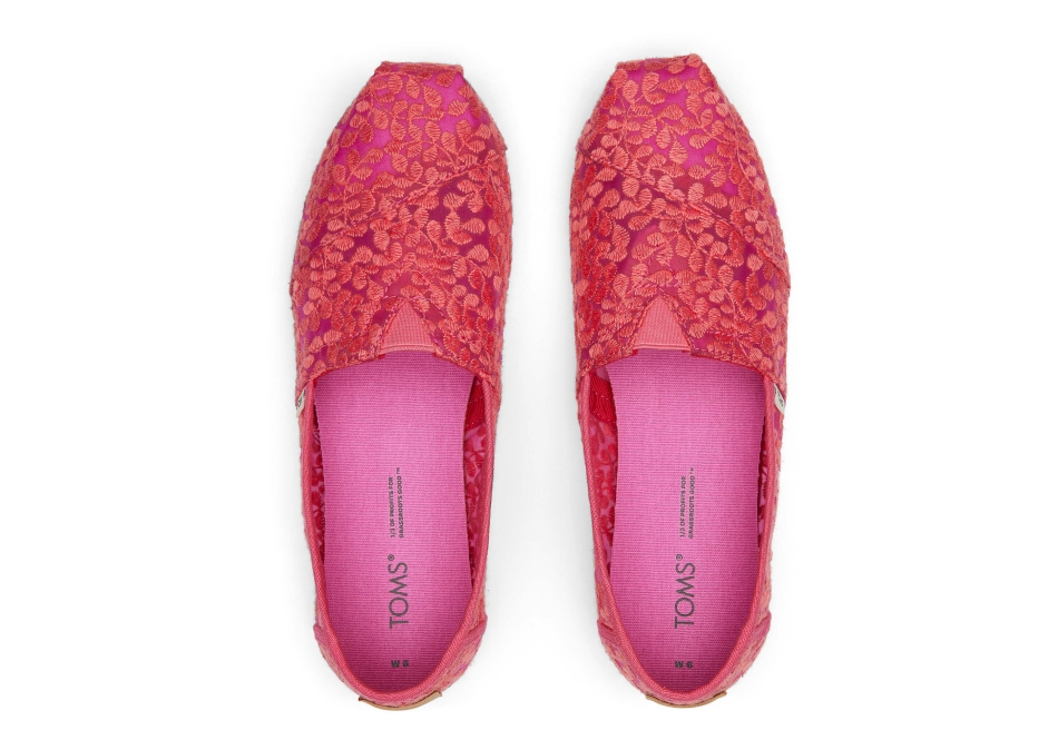 Toms Botanical Lace Alpargata Fuchsia