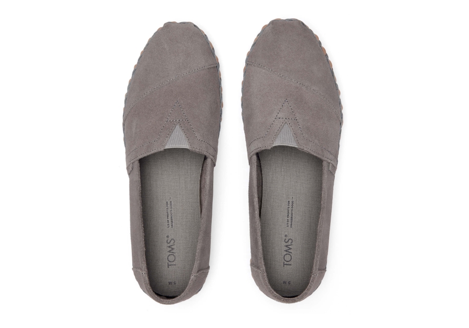 Toms Alpargata Leather Wrap Grey Suede