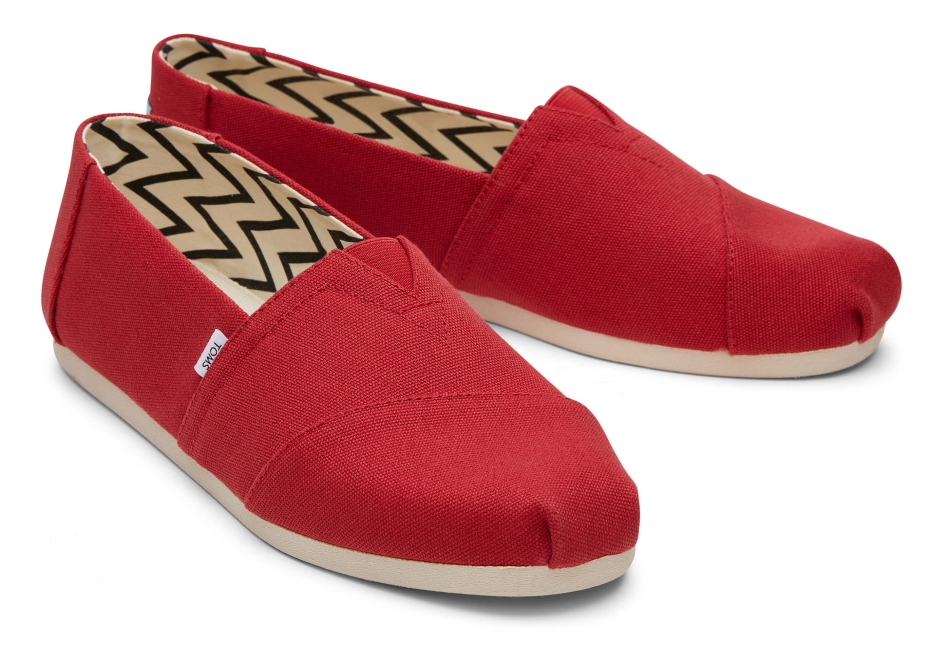 Alpargata Recycled Toms Cotton Canvas Red