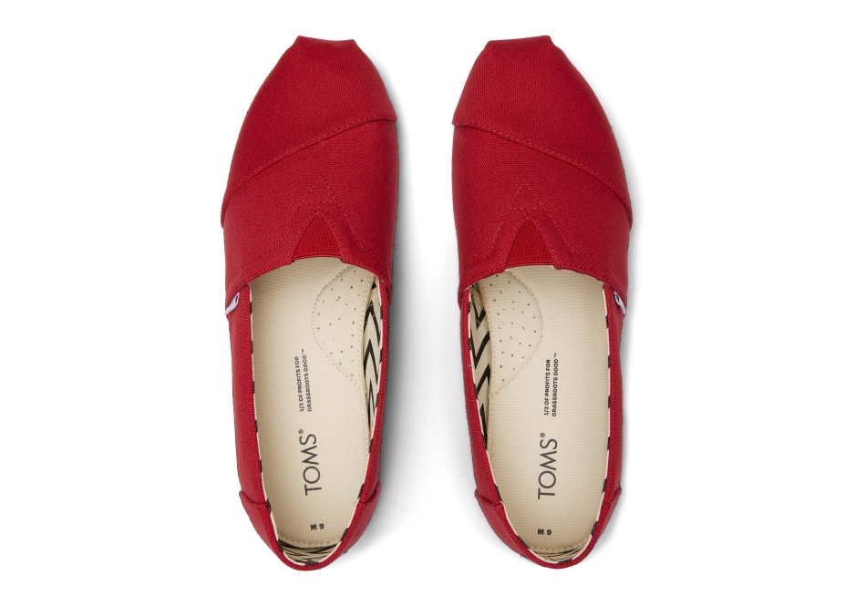 Alpargata Recycled Toms Cotton Canvas Red
