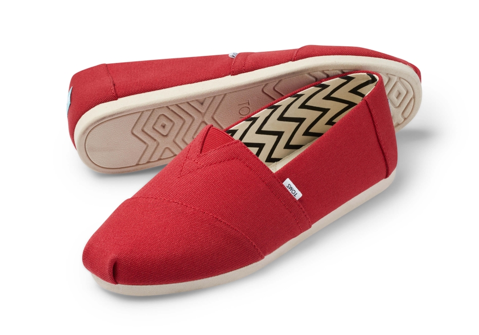 Alpargata Recycled Toms Cotton Canvas Red