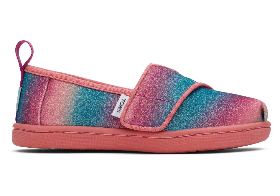 Toms Tiny Alpargata Gradient Glitter Pink Gradient