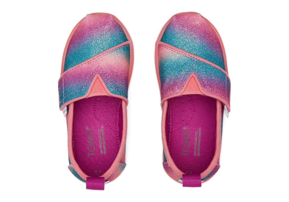 Toms Tiny Alpargata Gradient Glitter Pink Gradient