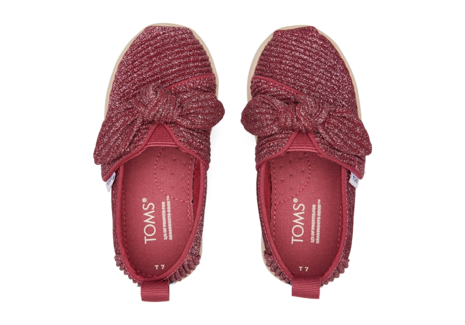 Toms Tiny Alpargata Glimmer Dark Rose