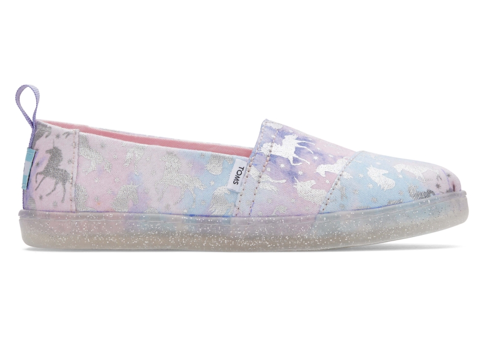 Toms Youth Alpargata Unicorn Tie Dye Foil