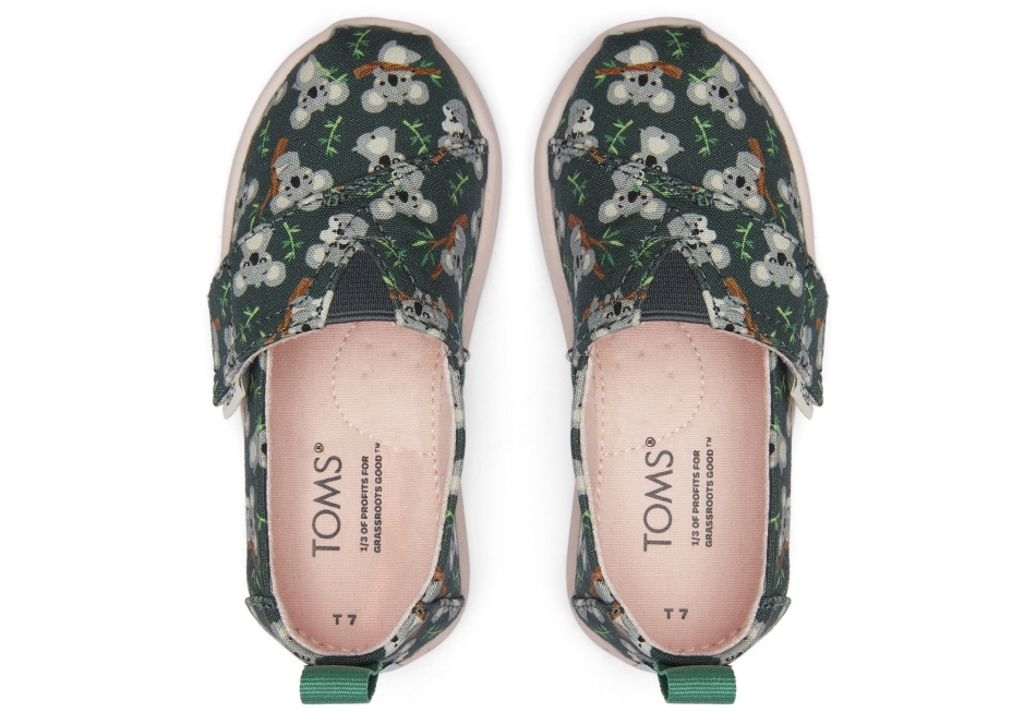 Toms Tiny Alpargata Koala Forest Green
