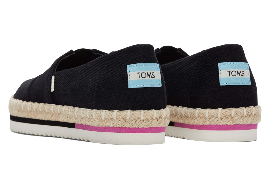 Toms Platform Alpargata Black