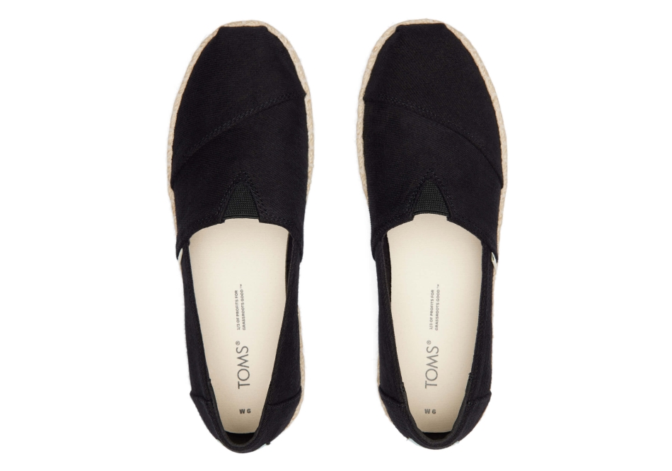 Toms Platform Alpargata Black