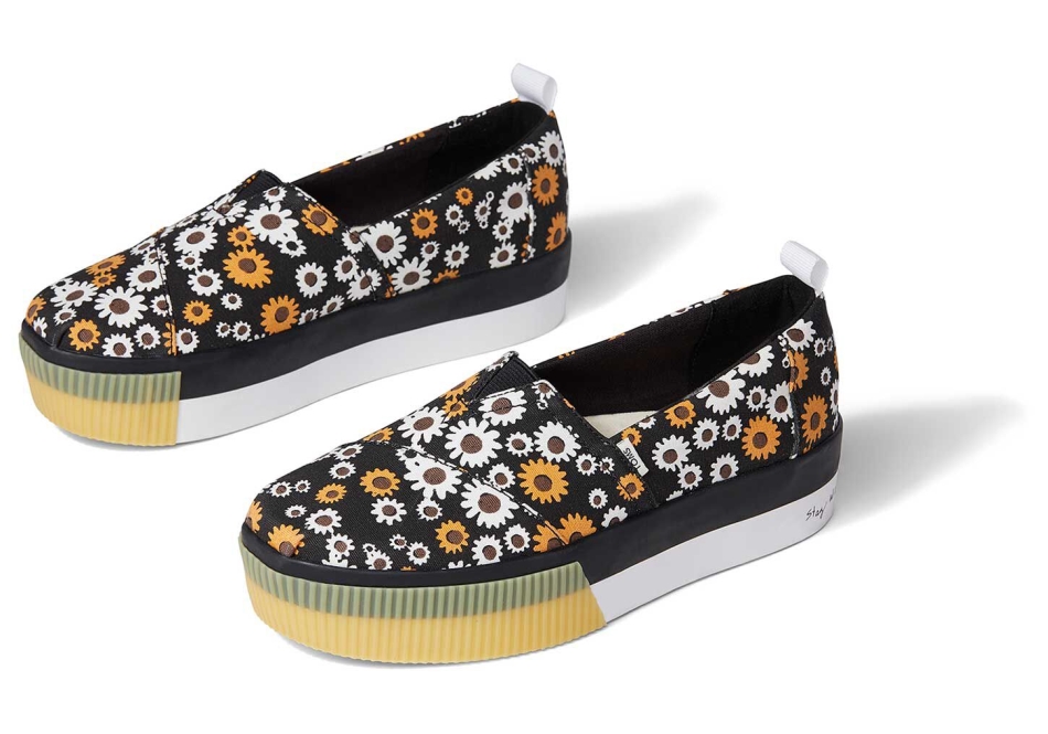 Alpargata Boardwalk Toms Slip On Black