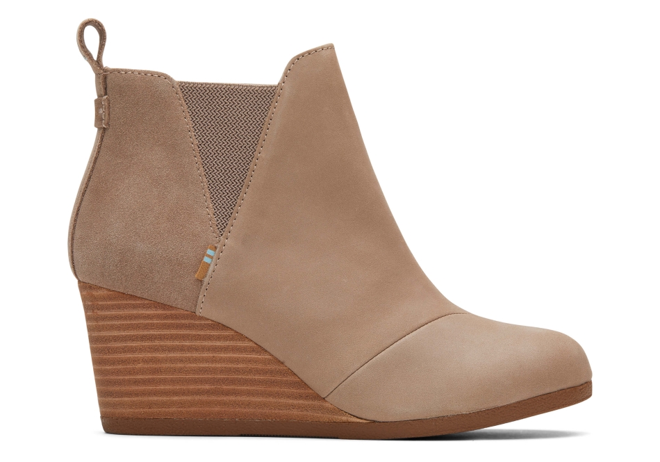 Toms Kelsey Bootie Taupe Grey