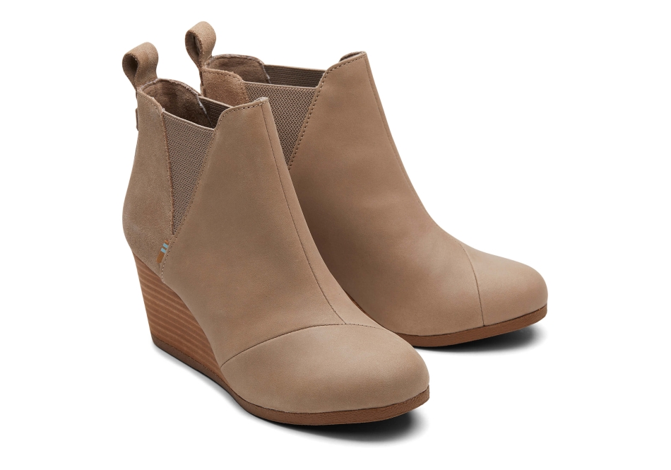 Toms Kelsey Bootie Taupe Grey