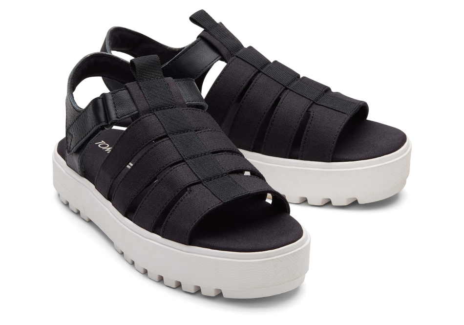 Toms Fisherman Lug Sandal Black