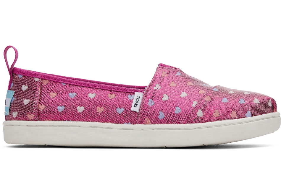 Toms Youth Alpargata Glimmer Hearts Hearts
