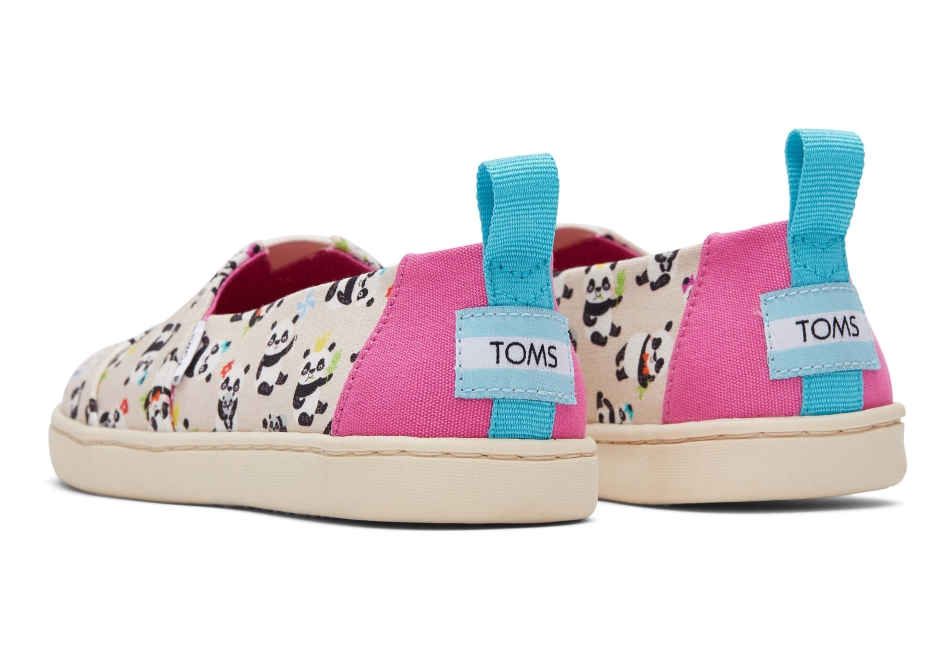 Toms Youth Alpargata Panda Party Natural Birch