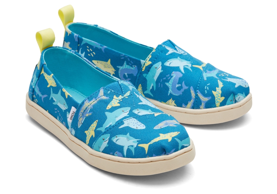 Toms Youth Alpargata Sharks Deep Blue