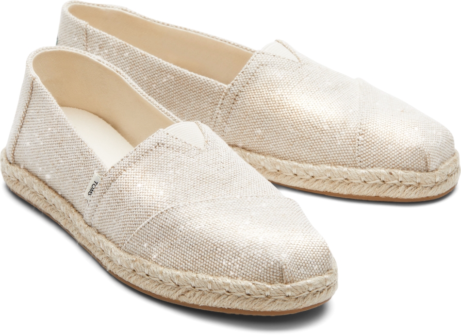 Toms Metallic Espadrille Alpargata Gold Metallic