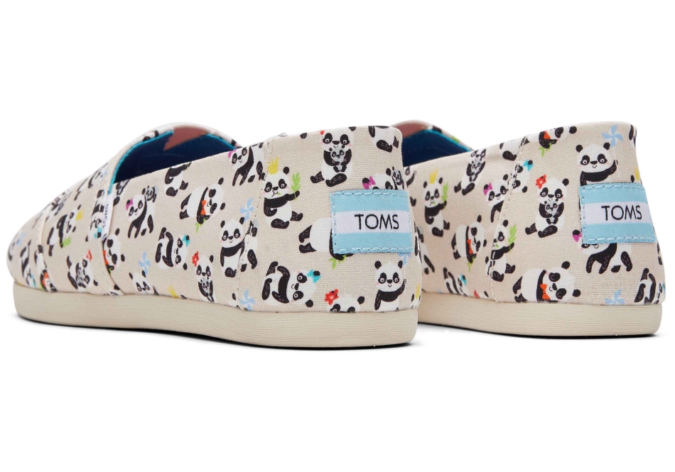 Toms Alpargata Panda Party Natural Birch