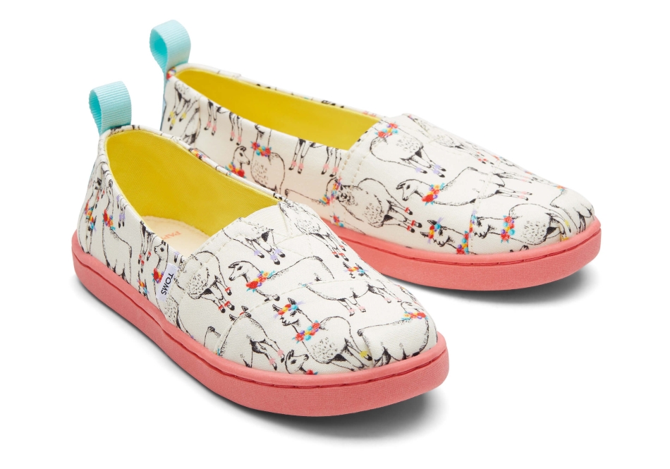 Toms Youth Alpargata Paper Source Ivory