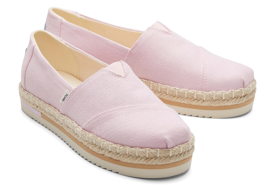 Toms Platform Alpargata Chalky Pink