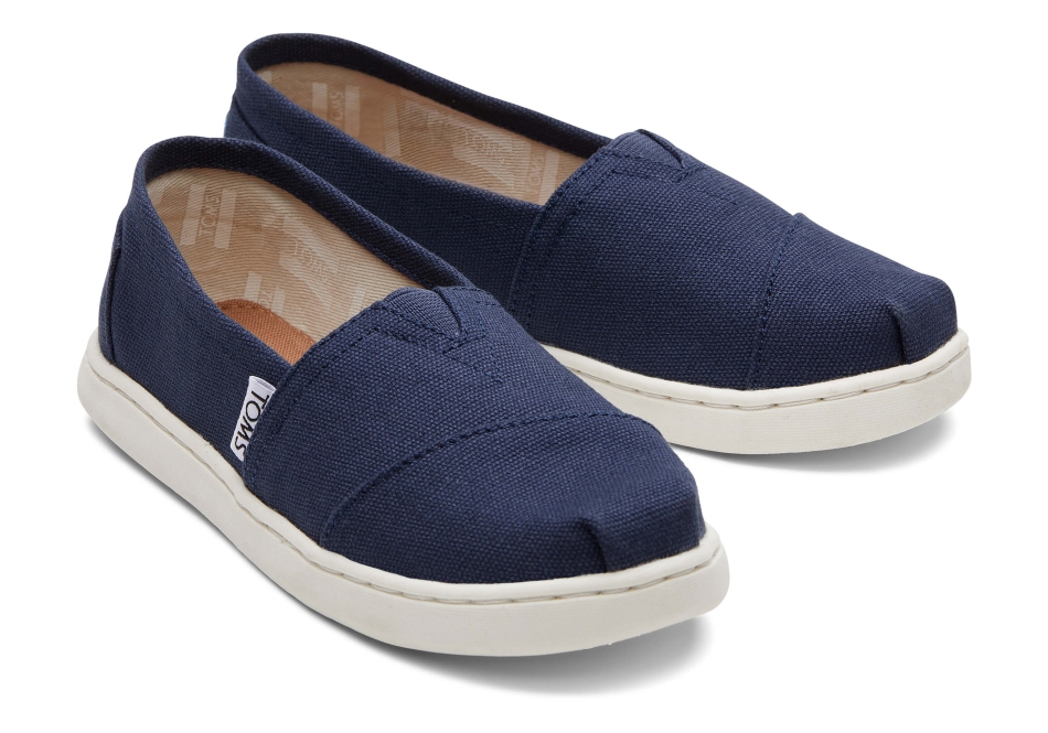 Toms Youth Alpargata Canvas Navy