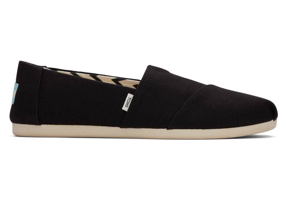 Toms Alpargata Canvas Wide Width Black Wide