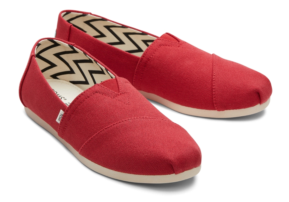 Alpargata Recycled Cotton Canvas Toms Red