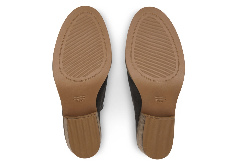 Toms Everly Cutout Bootie Black Leather