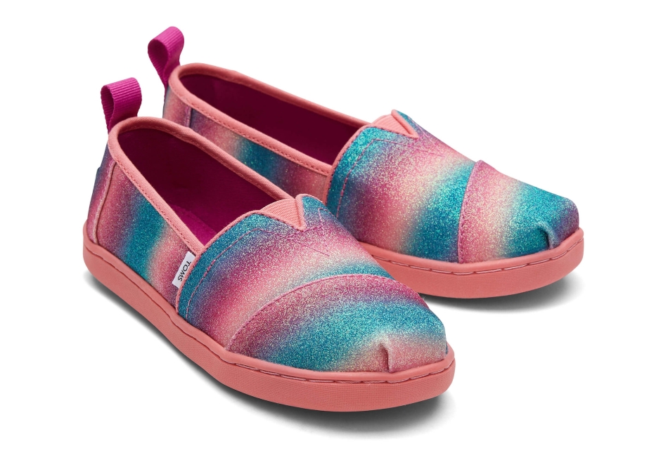 Toms Youth Alpargata Glitter Pink Gradient