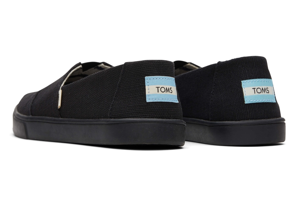 Toms Alpargata Cupsole Slip On Black On Black