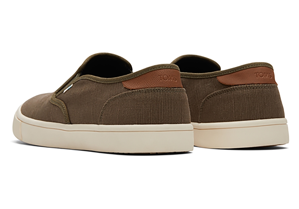 Toms Baja Slip On Dark Olive