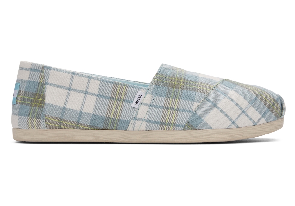 Toms Alpargata Plaid Blue Plaid
