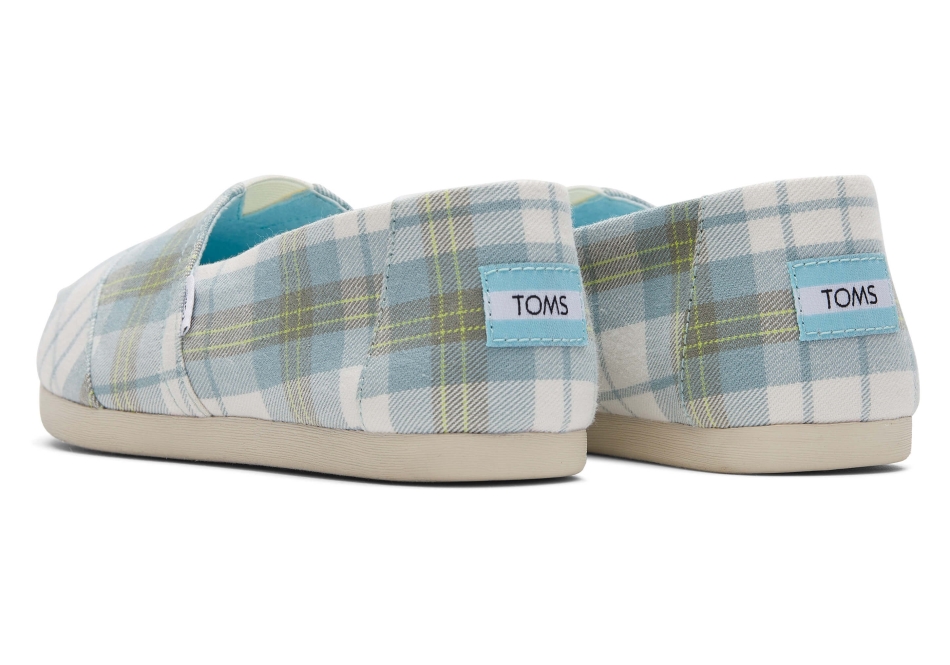 Toms Alpargata Plaid Blue Plaid