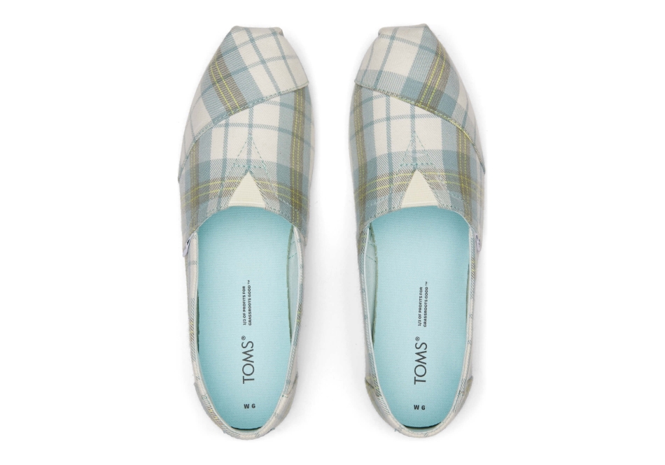 Toms Alpargata Plaid Blue Plaid