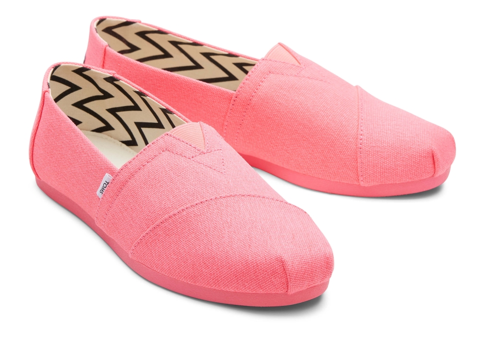 Toms Alpargata Neon Pink Recycled Cotton Canvas Neon Pink