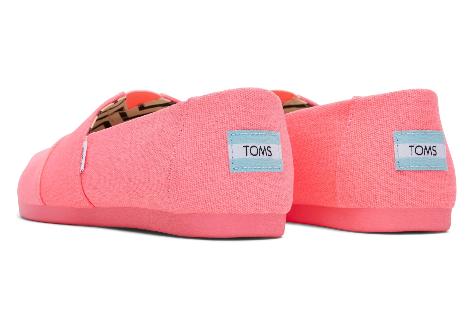 Toms Alpargata Neon Pink Recycled Cotton Canvas Neon Pink