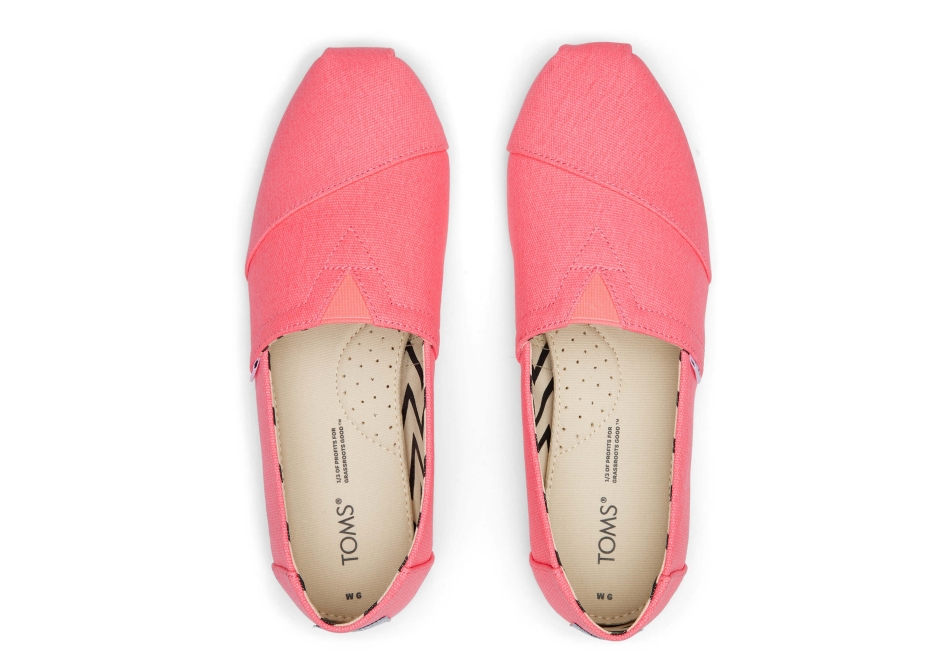 Toms Alpargata Neon Pink Recycled Cotton Canvas Neon Pink
