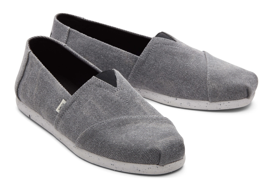 Toms Alpargata Distressed Twill Black Distressed