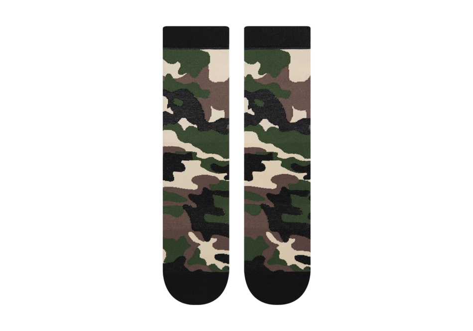 Toms Light Cushioned Crew Socks Camo Black Camo