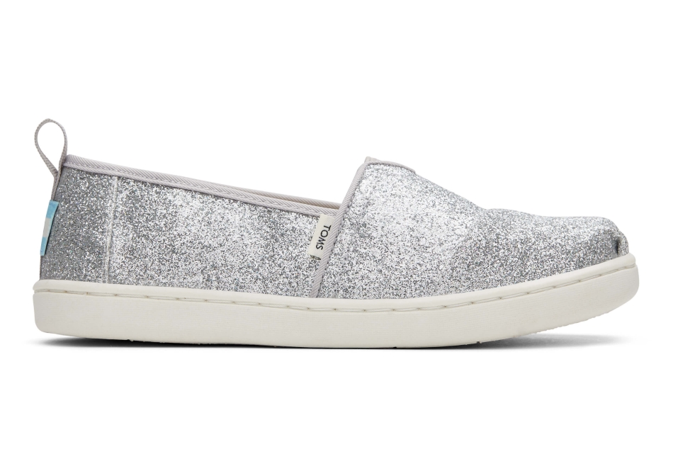 Toms Youth Alpargata Glimmer Silver