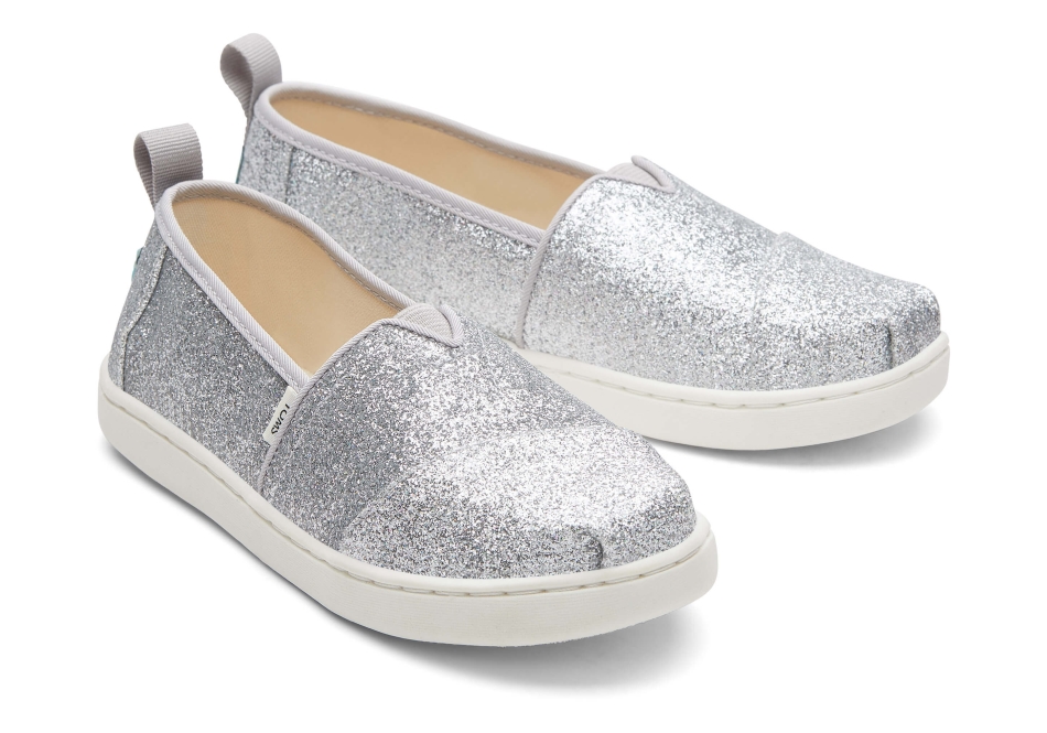 Toms Youth Alpargata Glimmer Silver
