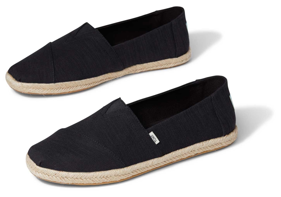 Toms Espadrille Alpargata Black Slubby