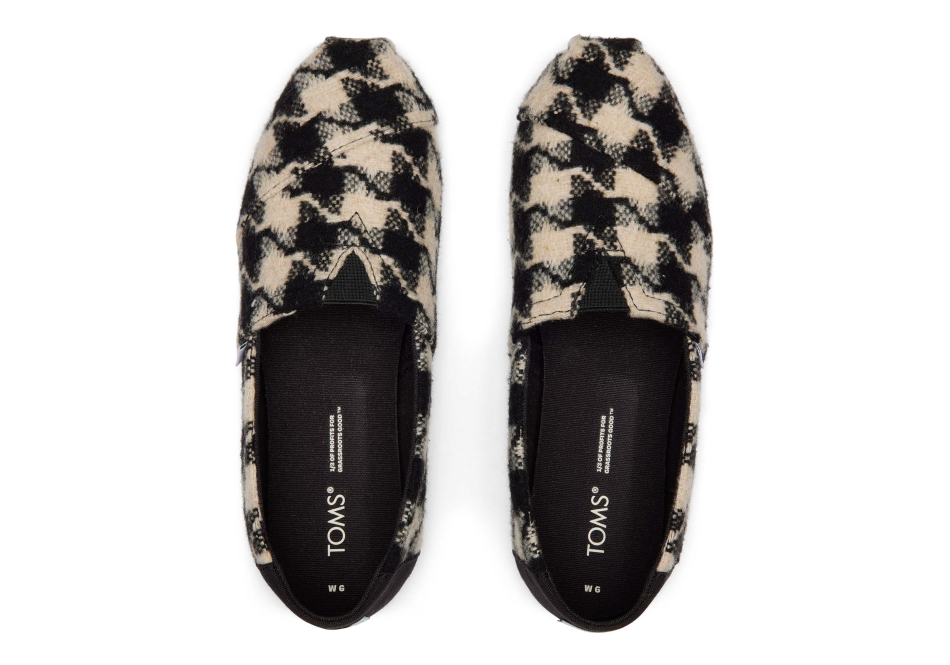 Toms Houndstooth Alpargata Black-White