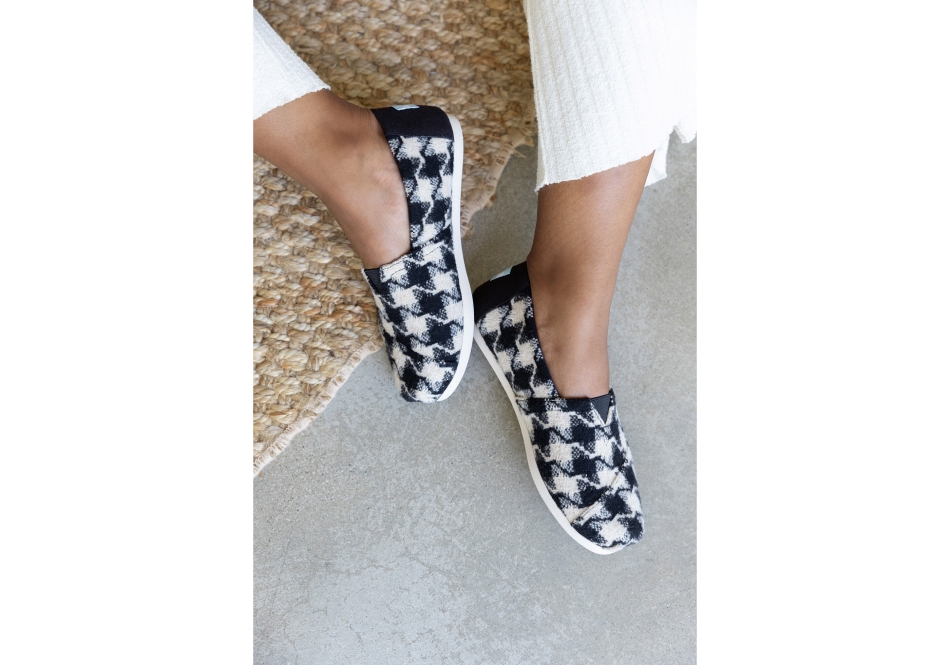 Toms Houndstooth Alpargata Black-White