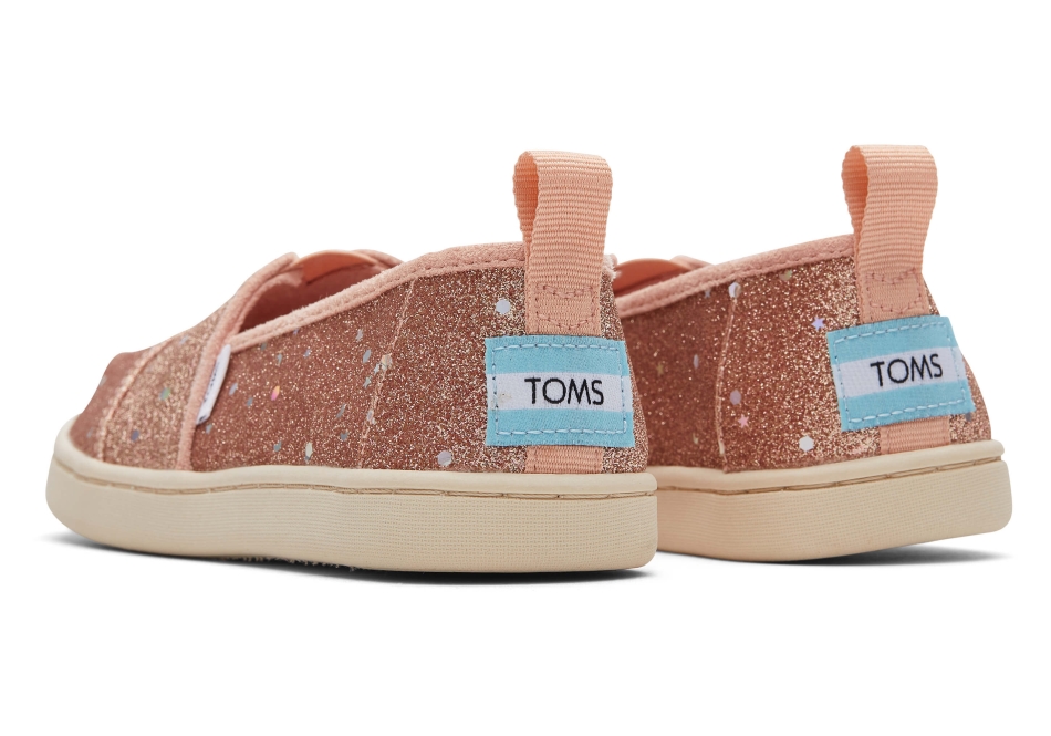 Toms Youth Alpargata Glitter Rose Gold