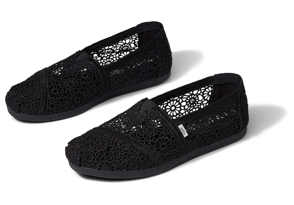 Toms Alpargata Moroccan Crochet Black