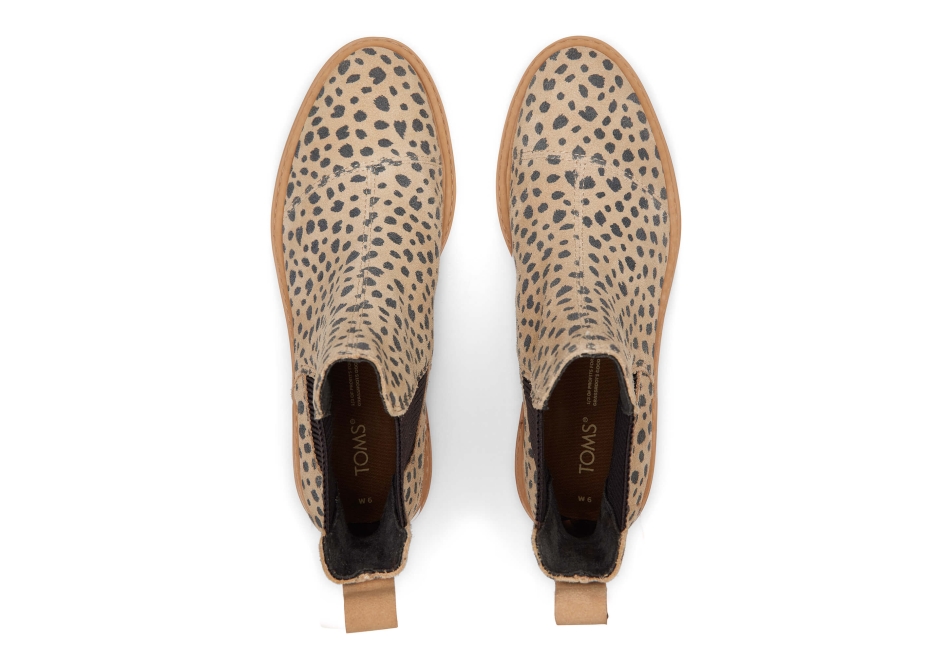 Toms Charlie Bootie Tan Cheetah
