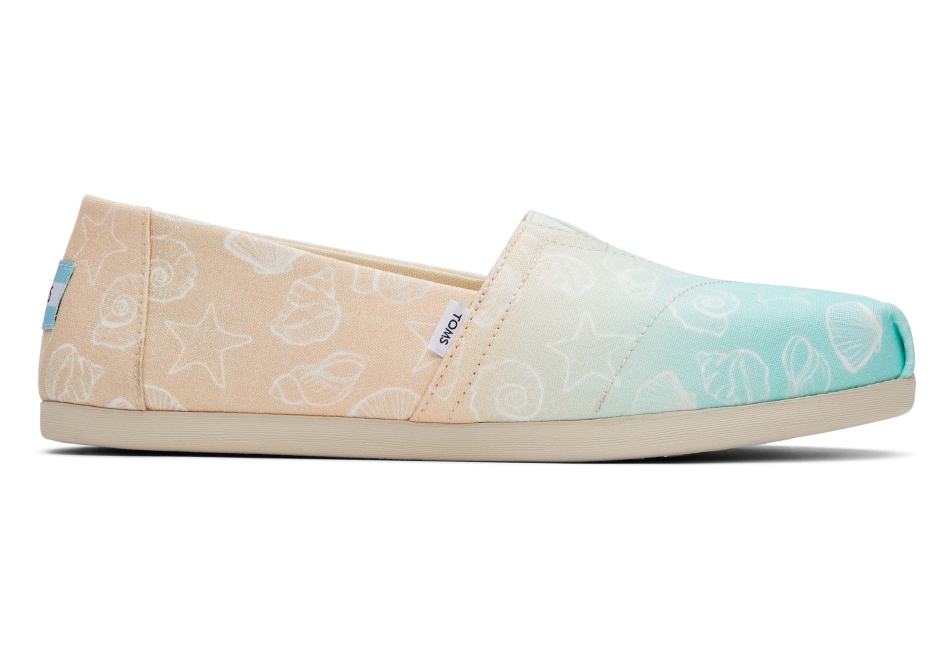 Toms Multi Ombre Alpargata Seashell Teal Ombre