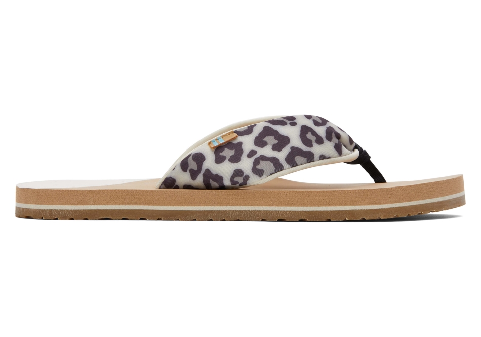 Toms Piper Flip Flop Repreve Snow Leopard